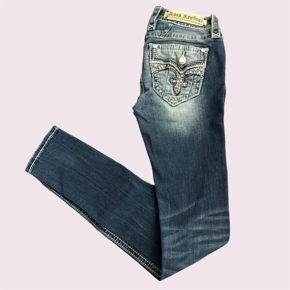Women's Rock Revival Blue Jeans Size 24